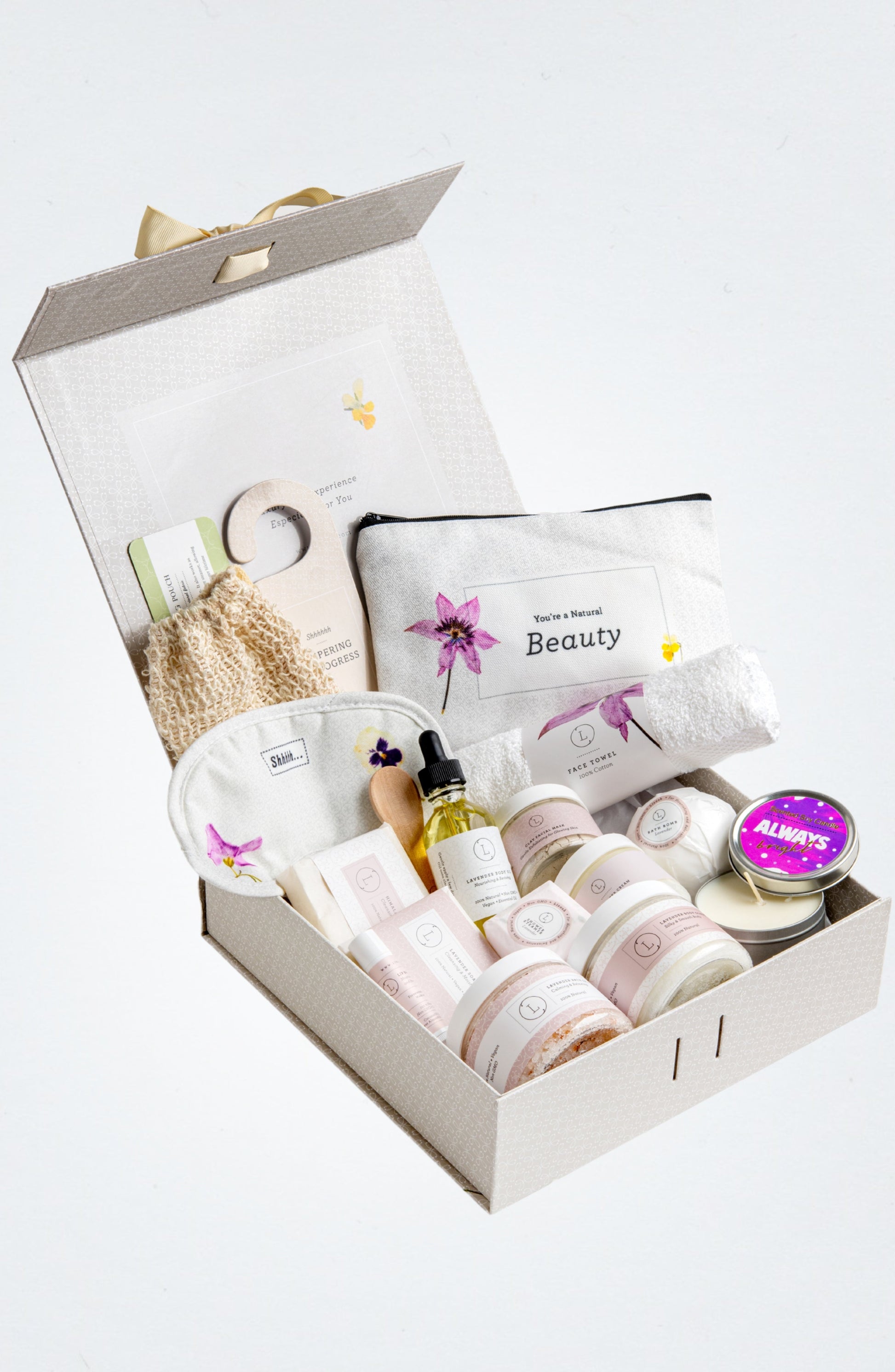 A Special Day Gift, Birthday Gift Basket, Lavender Natural Bath & Body-1