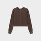 Button Down Ribbed Cardigan-Chocolate Brown-0