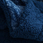 50" X 60" Oxford Blue Faux Fur Herringbone Plush Throw Blanket-6