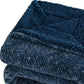 50" X 60" Oxford Blue Faux Fur Herringbone Plush Throw Blanket-2