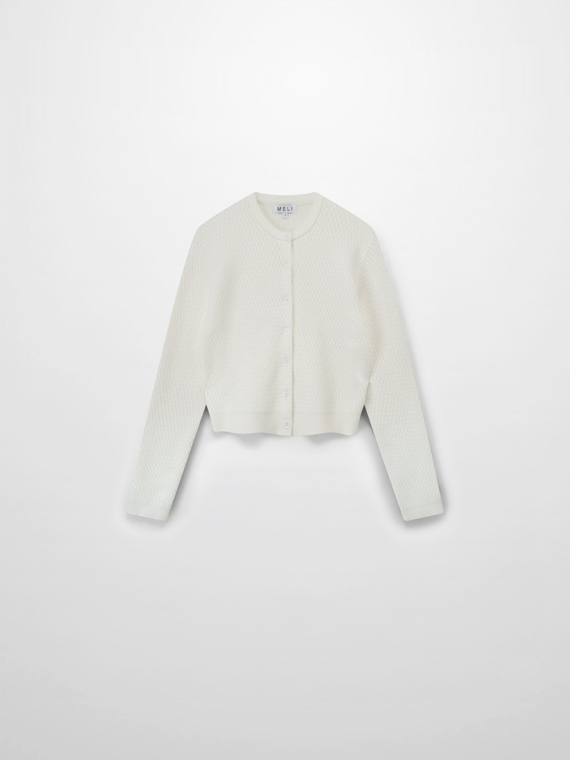 Textured Crew Cardigan-Ivory-0