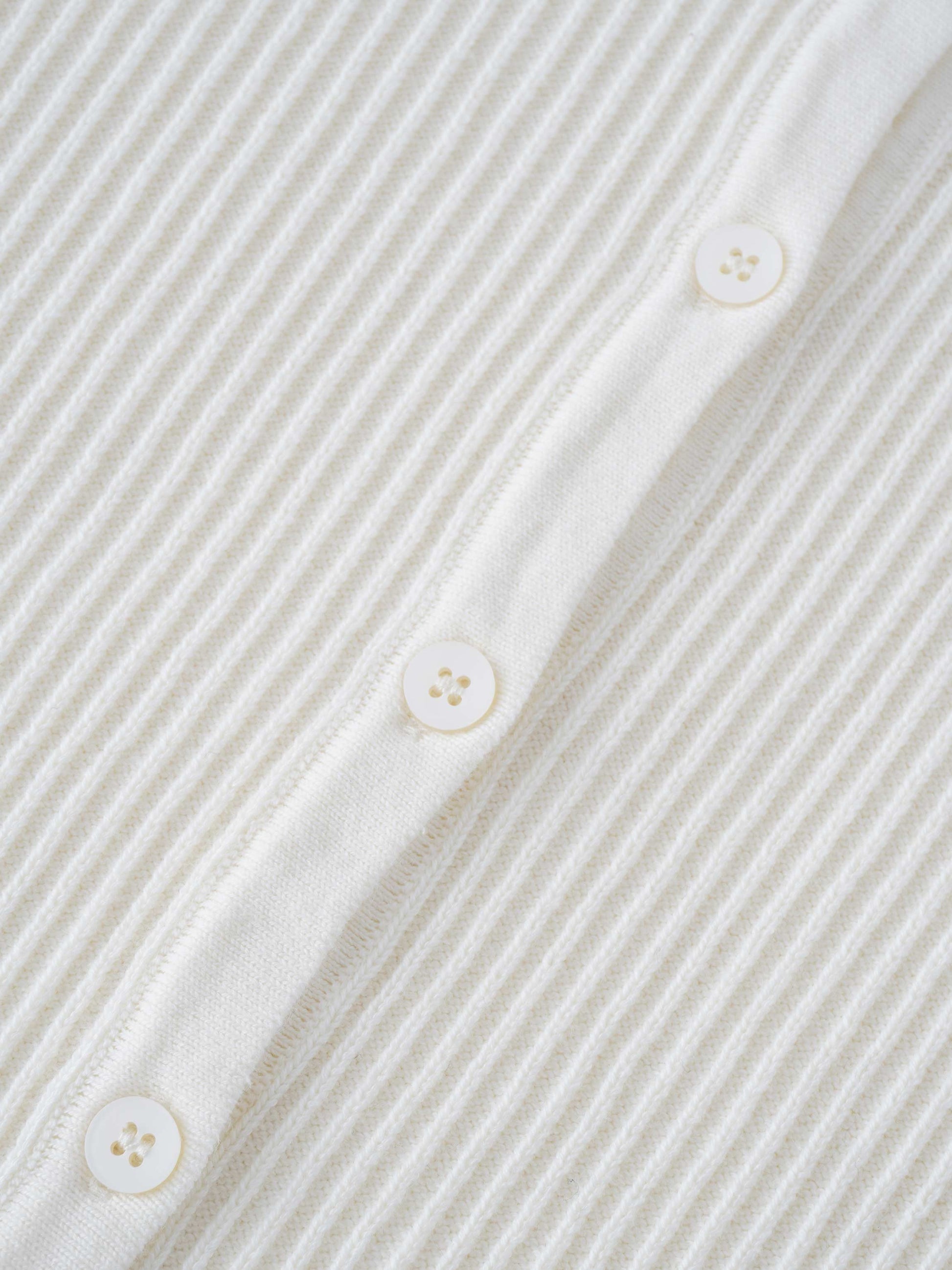 Button Down Ribbed Cardigan-Ivory-3