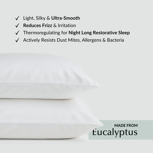 Cool & Comfy Silk Pillowcase Pair (Eucalyptus)-1