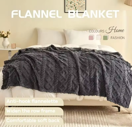 Luxurious Flannel Throw Blanket (100x150cm)