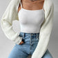 Women s Open Front Cropped Cardigan Long Sleeve Solid Color Ribbed Knit Shrug Sweater Bolero Tops