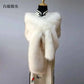 Winter Faux Fur Shawl Large Fluffy Scarf Neck Warmer Women Furry Collar Wedding Bridal Formal Evening Party Shrug Accessories