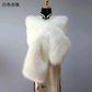 Winter Faux Fur Shawl Large Fluffy Scarf Neck Warmer Women Furry Collar Wedding Bridal Formal Evening Party Shrug Accessories