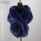 Winter Faux Fur Shawl Large Fluffy Scarf Neck Warmer Women Furry Collar Wedding Bridal Formal Evening Party Shrug Accessories