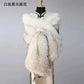 Winter Faux Fur Shawl Large Fluffy Scarf Neck Warmer Women Furry Collar Wedding Bridal Formal Evening Party Shrug Accessories