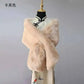 Winter Faux Fur Shawl Large Fluffy Scarf Neck Warmer Women Furry Collar Wedding Bridal Formal Evening Party Shrug Accessories