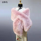 Winter Faux Fur Shawl Large Fluffy Scarf Neck Warmer Women Furry Collar Wedding Bridal Formal Evening Party Shrug Accessories