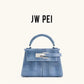 JW PEI Women's Handbag Elise Designer Fashion 2025 New Denim Blue Tote Bag Small Square Crossbody Bag Premium Women Bag