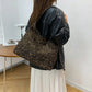 New Trendy Faux Suede Large Leopard Print Tote Bag for Women Versatile Handbag for Work And Shopping