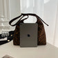 New Trendy Faux Suede Large Leopard Print Tote Bag for Women Versatile Handbag for Work And Shopping