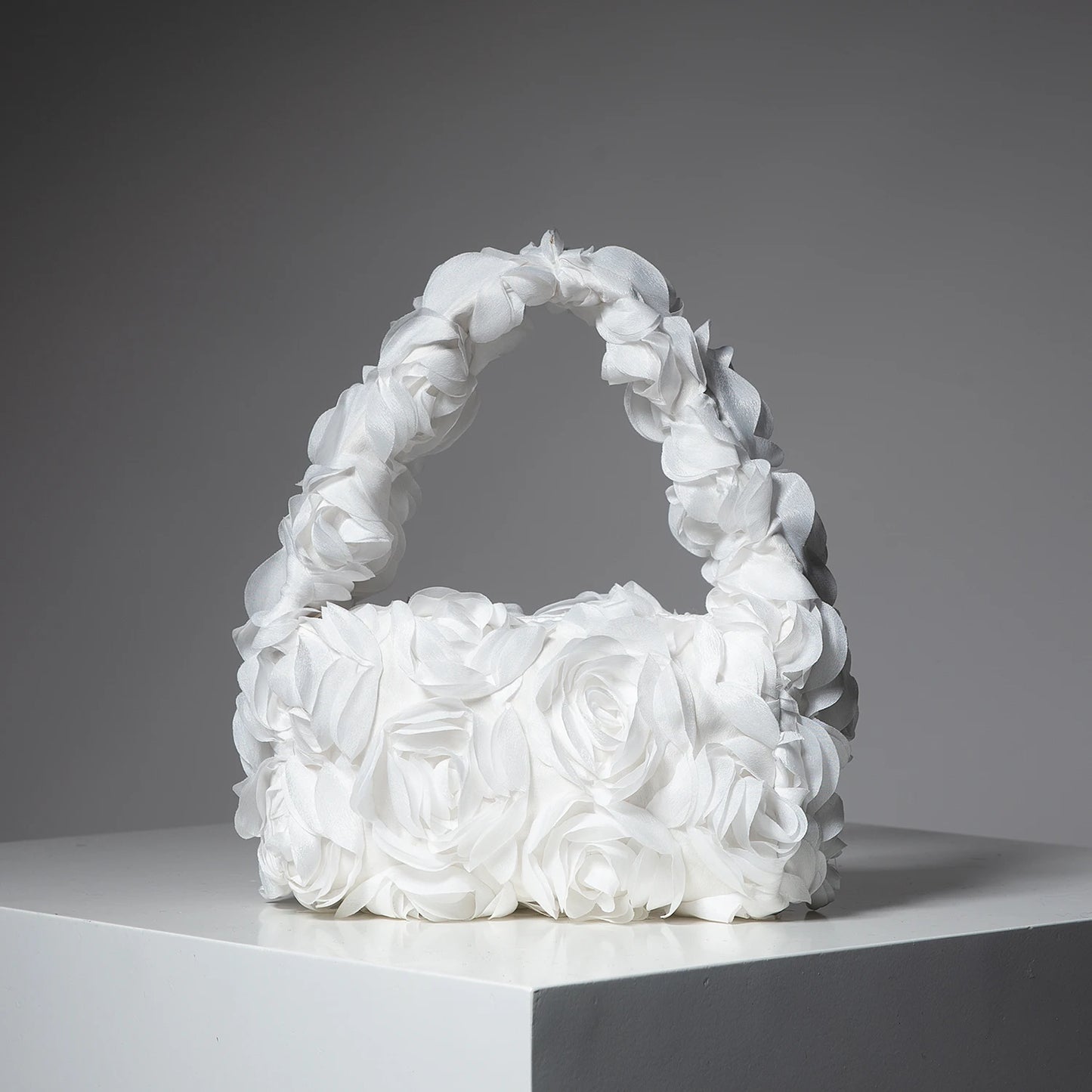 Elegant rose handbag, wedding party dinner bag, sweet and cute small square bag, suitable for women's gifts(random pattern)