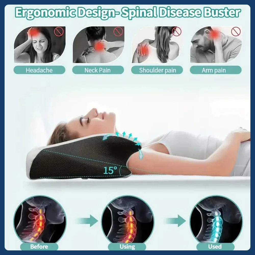 Butterfly Sleep Memory Neck Pillow Slow Rebound Comfortable Memory Foam Sleep Pillow Cervical Orthopedic Neck Massage Bed Pillow