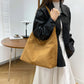 New Trendy Faux Suede Large Leopard Print Tote Bag for Women Versatile Handbag for Work And Shopping