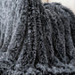 NNEDSZ Double Sided Faux Fur Shaggy Throw Blanket - Charcoal-3