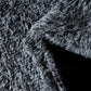 NNEDSZ Double Sided Faux Fur Shaggy Throw Blanket - Charcoal-4