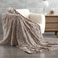 NNEDSZ Double Sided Faux Fur Shaggy Throw Blanket - Chestnut-1