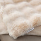 NNEDSZ Off White 130*160cm Plush Toscana Rabbit Hair Throw Blanket - Soft Flannel Fleece for All Seasons, Perfect for Couch & Bed-2