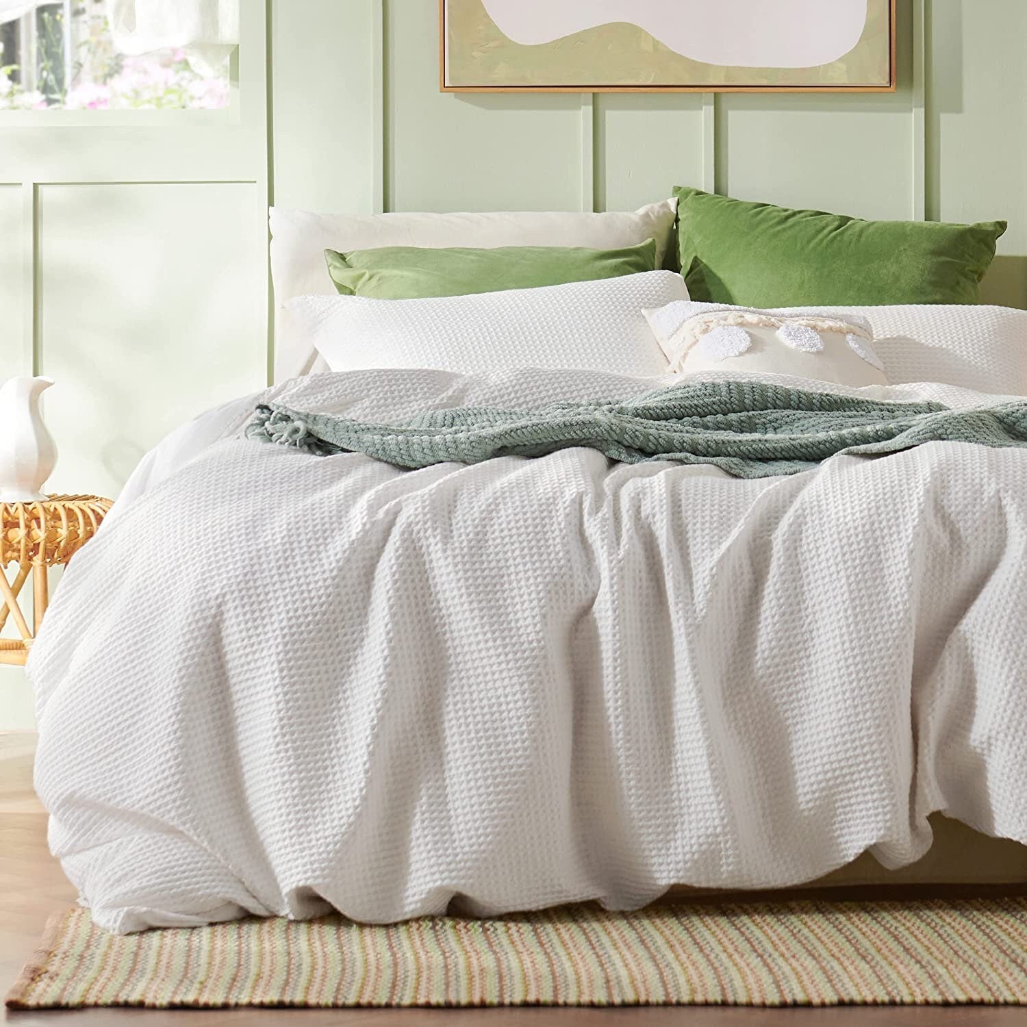 Waffle Weave Pure Cotton Duvet Cover Sets-0