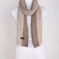 Stripes and Chevron Cashmere Wool Scarf - Beige-0