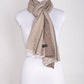 Stripes and Chevron Cashmere Wool Scarf - Beige-1